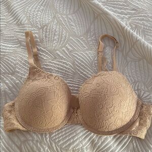 No Boundaries Tan Lace Underwire Bra